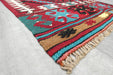 Vintage Handmade Turkish Kilim Rug 106 x 70cm | Colourful Geometric Tribal Wool Flatweave Rug | One of a Kind- Rugs Direct 