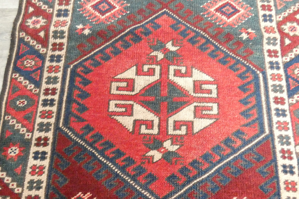 Vintage Handmade Tribal Rug Runner 304 x 75cm | Wool Hallway Runner | One of a Kind- Rugs Direct 