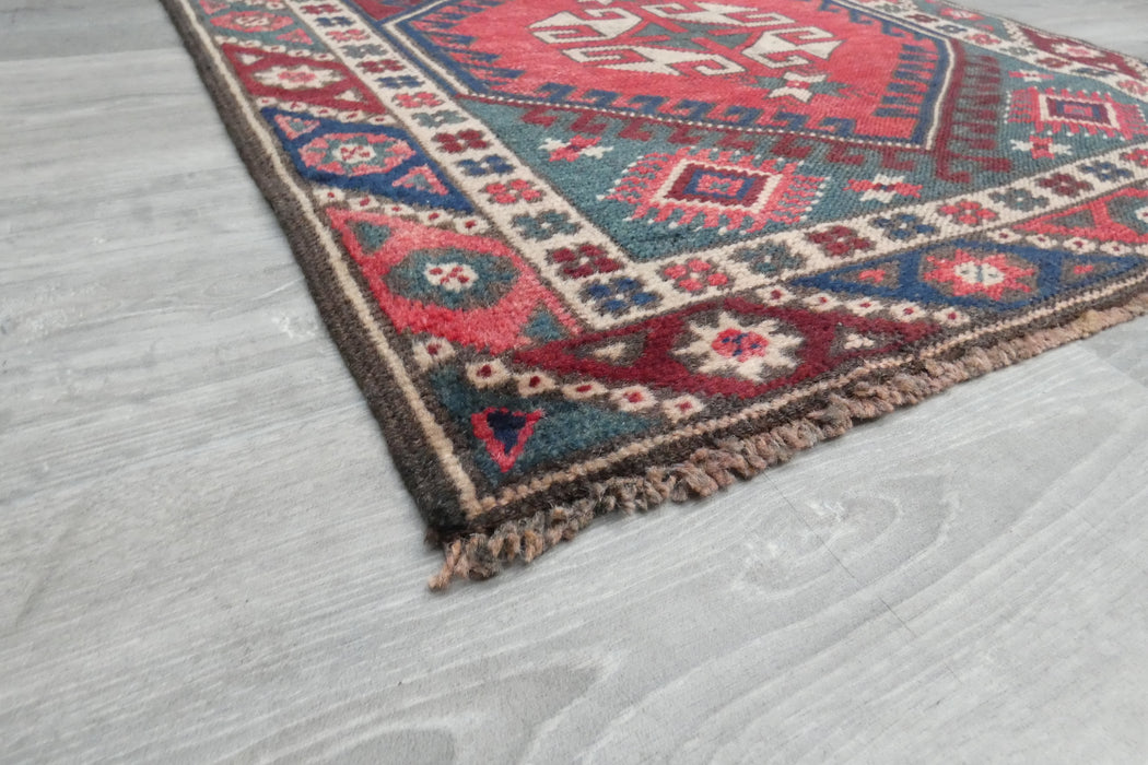 Vintage Handmade Tribal Rug Runner 304 x 75cm | Wool Hallway Runner | One of a Kind- Rugs Direct 