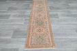 Vintage Turkish Oushak Rug Runner 188 x 60cm | Handmade Wool Hallway Runner | One-of-a-Kind Pastel Runner- Rugs Direct 