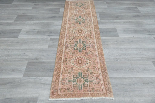 Vintage Turkish Oushak Rug Runner 188 x 60cm | Handmade Wool Hallway Runner | One-of-a-Kind Pastel Runner- Rugs Direct 