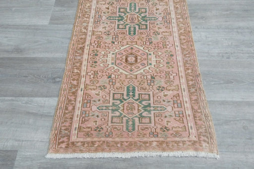 Vintage Turkish Oushak Rug Runner 188 x 60cm | Handmade Wool Hallway Runner | One-of-a-Kind Pastel Runner- Rugs Direct 