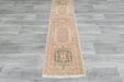 Vintage Turkish Oushak Rug Runner 202 x 55cm | Handmade Wool Hallway Runner | One-of-a-Kind Pastel Runner- Rugs Direct 
