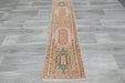 Vintage Turkish Oushak Rug Runner 197 x 50cm | Handmade Wool Hallway Runner | One-of-a-Kind Pastel Runner- Rugs Direct 
