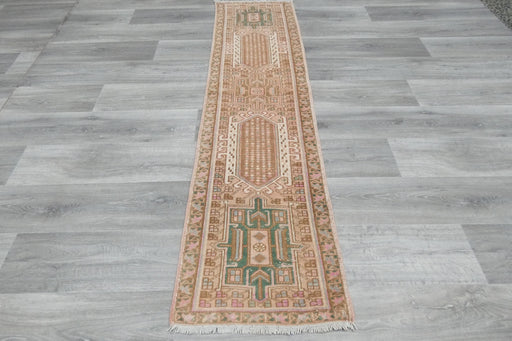 Vintage Turkish Oushak Rug Runner 197 x 50cm | Handmade Wool Hallway Runner | One-of-a-Kind Pastel Runner- Rugs Direct 