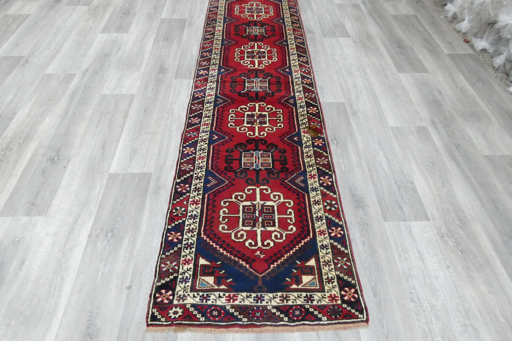 Vintage Handmade Tribal Rug Runner 304 x 75cm | Wool Hallway Runner | One of a Kind  | SKU: TK26-6