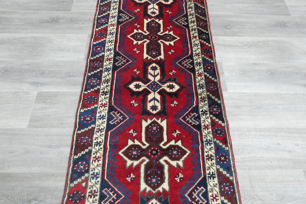 Vintage Handmade Tribal Rug Runner 302 x 75cm | Wool Hallway Runner | One of a Kind - Rugs Direct 