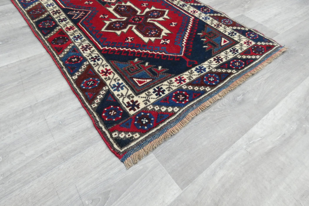 Vintage Handmade Tribal Rug Runner 302 x 75cm | Wool Hallway Runner | One of a Kind - Rugs Direct 
