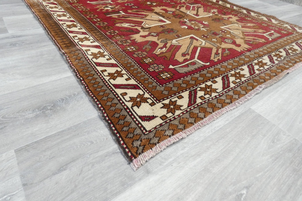 Handmade Original Turkish Kars Rug 185 x 144cm | Fine Turkish Kazak Wool Rug | One-of-a-Kind- Rugs Direct 