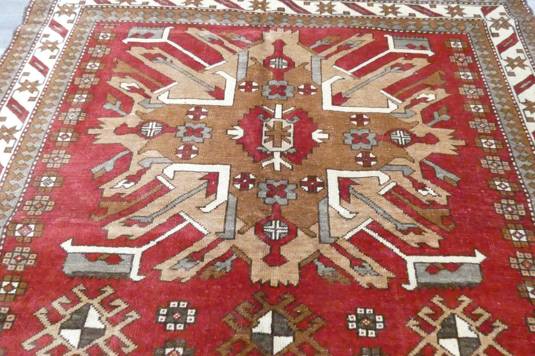 Handmade Original Turkish Kars Rug 185 x 144cm | Fine Turkish Kazak Wool Rug | One-of-a-Kind- Rugs Direct 