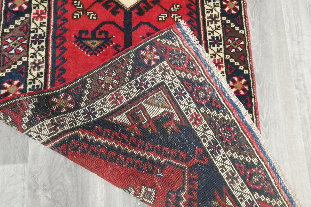 Vintage Handmade Tribal Rug Runner 384 x 77cm | Wool Hallway Runner | One of a Kind- Rugs Direct 
