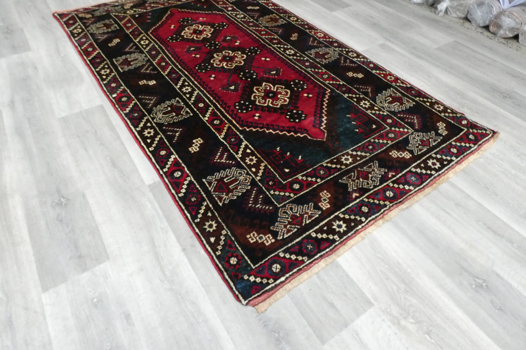 Handmade Turkish Tribal Wool Rug 230 x 134cm | Vintage Anatolian Style Area Rug | One-of-a-Kind- Rugs Direct 