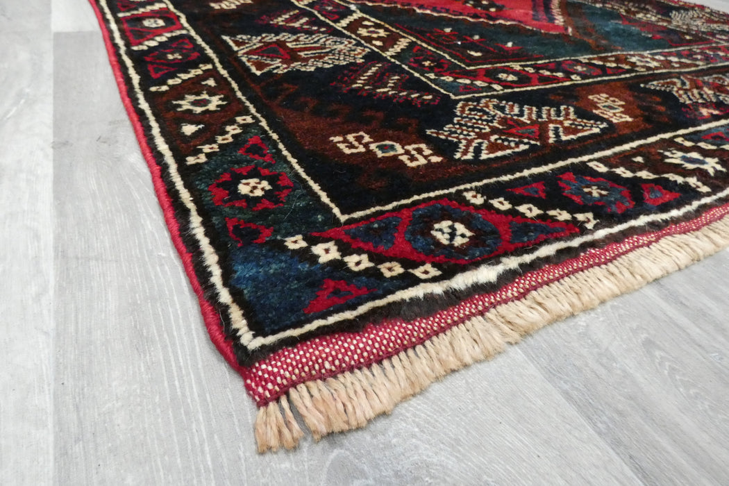 Handmade Turkish Tribal Wool Rug 230 x 134cm | Vintage Anatolian Style Area Rug | One-of-a-Kind- Rugs Direct 