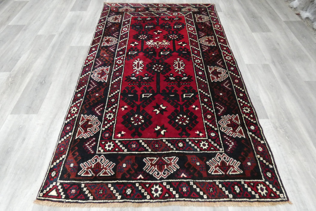 Handmade Turkish Tribal Wool Rug 223 x 132cm | Vintage Anatolian Style Area Rug | One-of-a-Kind - Rugs Direct 