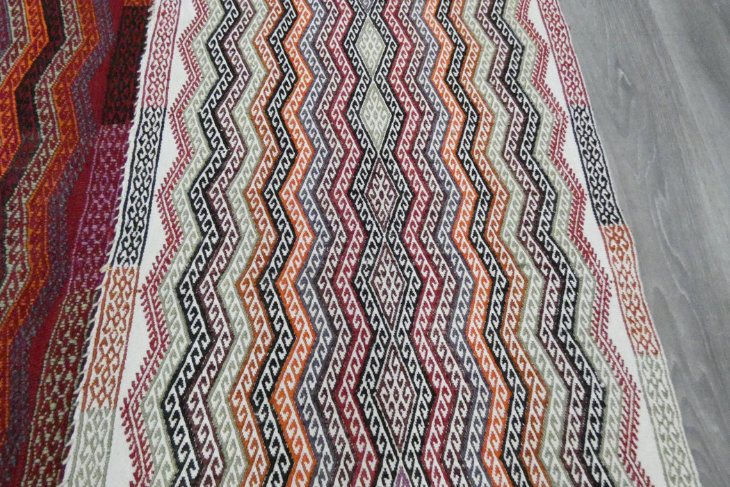 Handmade Turkish Cicim Kilim 253 x 150cm | Anatolian Flatweave Wool Rug | One-of-a-Kind Statement Piece- Rugs Direct 