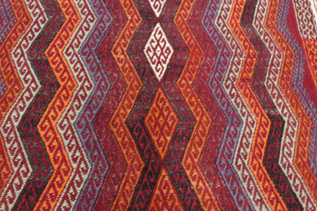 Handmade Turkish Cicim Kilim 253 x 150cm | Anatolian Flatweave Wool Rug | One-of-a-Kind Statement Piece- Rugs Direct 