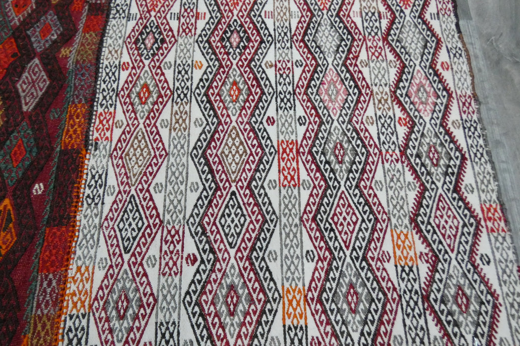 Handmade Turkish Cicim Kilim 260 x 152cm | Anatolian Flatweave Wool Rug | One-of-a-Kind Statement Piece- Rugs Direct 