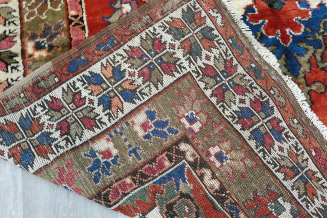 Vintage Turkish Floral Wool Rug 225 x 163cm | Handmade Hereke Style Area Rug | One-of-a-Kind- Rugs Direct 