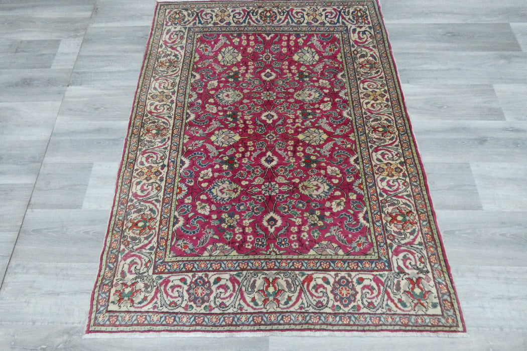 Vintage Handmade Turkish Kayseri Rug 160 x 122cm | Fine Weave Wool Rug | One-of-a-Kind- Rugs Direct 