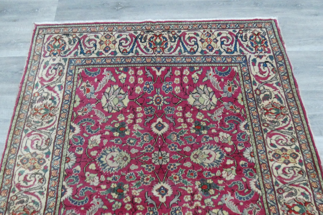 Vintage Handmade Turkish Kayseri Rug 160 x 122cm | Fine Weave Wool Rug | One-of-a-Kind- Rugs Direct 