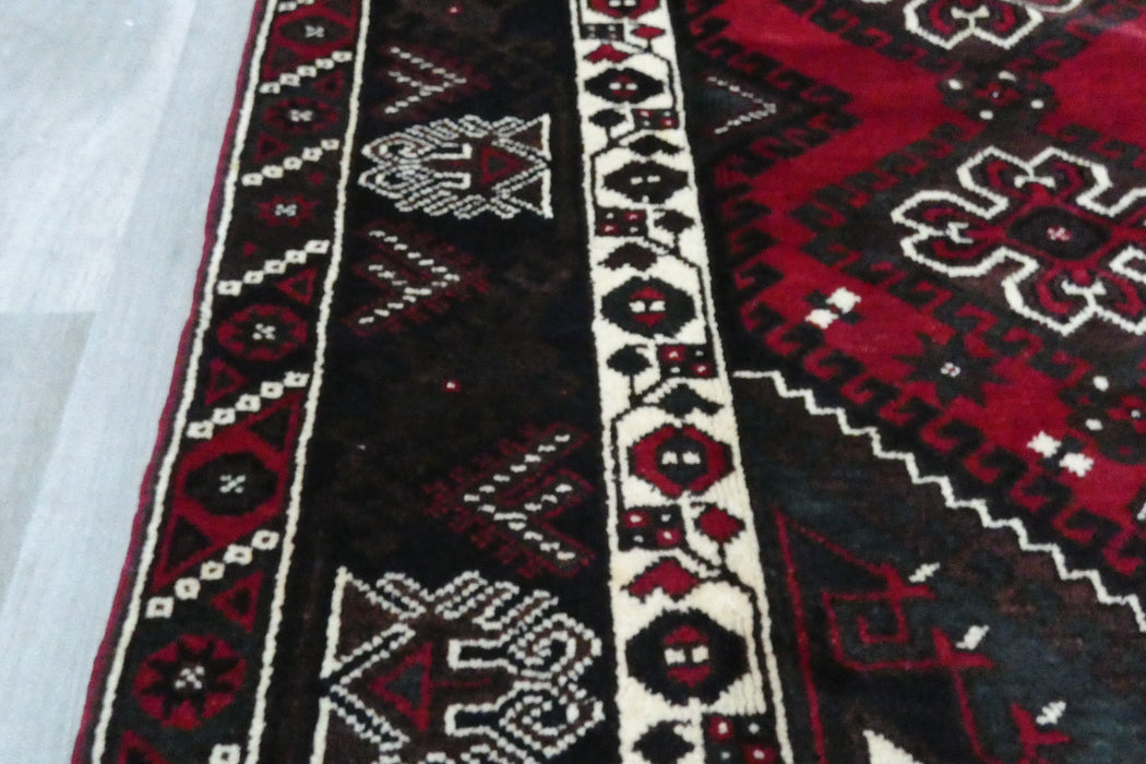 Handmade Turkish Tribal Wool Rug 192 x 135cm | Vintage Anatolian Style Area Rug | One-of-a-Kind- Rugs Direct 