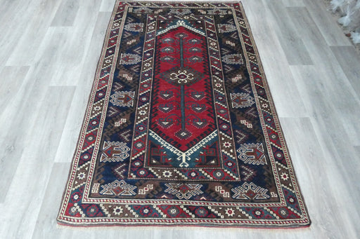 Handmade Turkish Tribal Wool Rug 203 x 130cm | Vintage Anatolian Style Area Rug | One-of-a-Kind- Rugs Direct 