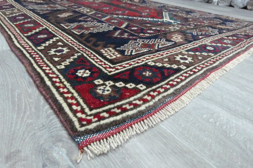 Handmade Turkish Tribal Wool Rug 203 x 130cm | Vintage Anatolian Style Area Rug | One-of-a-Kind- Rugs Direct 