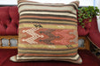 Handmade Turkish Kilim Cushion Cover 60 x 60cm with Insert | Original Anatolian Kilim | Organic Cotton Backing | TK26-C701- Rugs Direct 