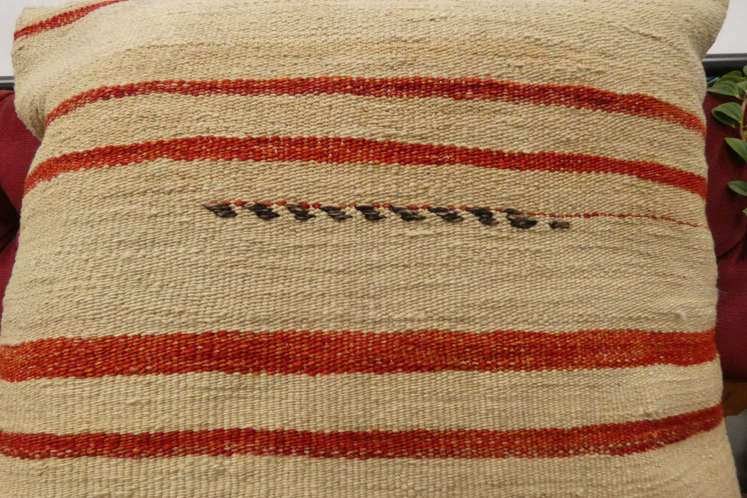Handmade Turkish Kilim Cushion Cover 60 x 60cm with Insert | Original Anatolian Kilim | Organic Cotton Backing | TK26-C705- Rugs Direct 