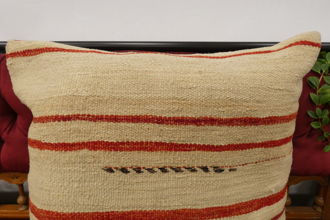 Handmade Turkish Kilim Cushion Cover 60 x 60cm with Insert | Original Anatolian Kilim | Organic Cotton Backing | TK26-C705- Rugs Direct 
