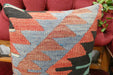 Handmade Turkish Kilim Cushion Cover 40 x 40cm with Insert | Original Anatolian Kilim | Organic Cotton Backing | TK26-C709- Rugs Direct 