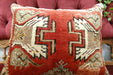 Handmade Turkish Rug Cushion Cover 50 x 40cm with Insert | Original Anatolian Rug | Organic Cotton Backing | TK26-C708- Rugs Direct 