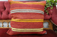 Handmade Turkish Kilim Cushion Cover 50 x 50cm with Insert | Original Anatolian Kilim | Organic Cotton Backing | TK26-C711- Rugs Direct 