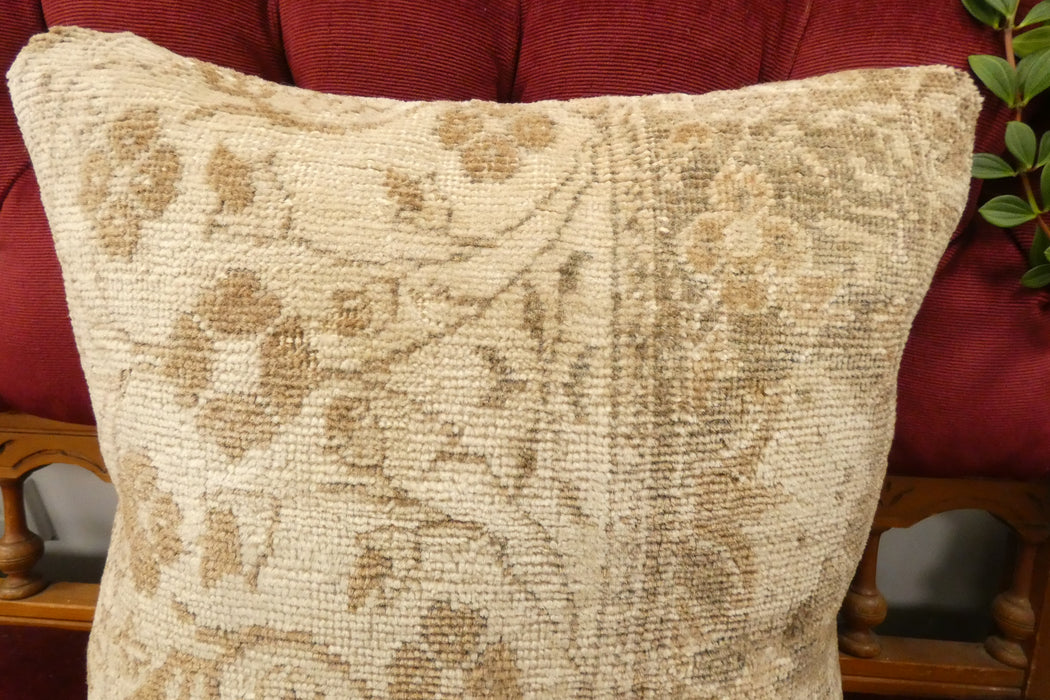 Handmade Turkish Rug Cushion Cover 40 x 40cm with Insert | Original Anatolian Rug | Organic Cotton Backing | TK26-C712- Rugs Direct