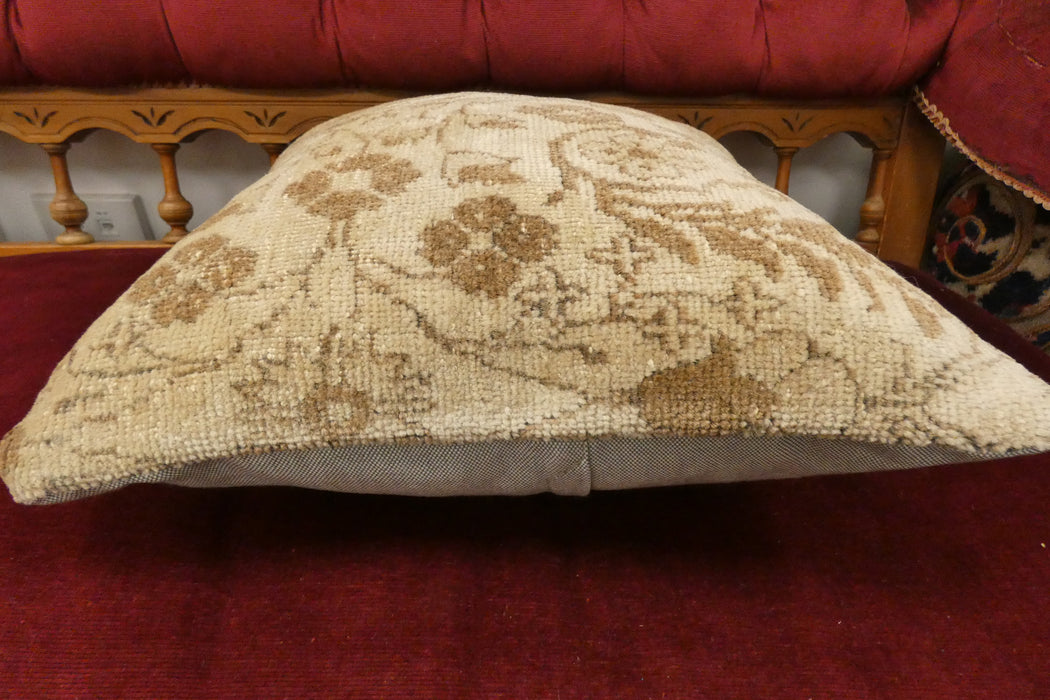 Handmade Turkish Rug Cushion Cover 40 x 40cm with Insert | Original Anatolian Rug | Organic Cotton Backing | TK26-C712- Rugs Direct