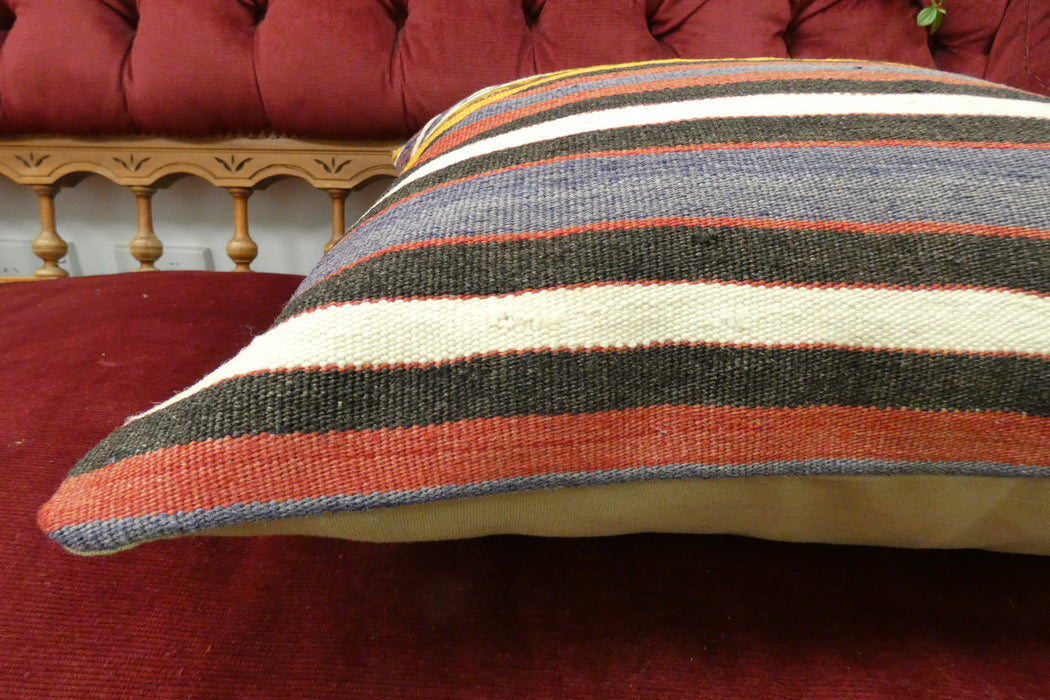 Handmade Turkish Kilim Cushion Cover 50 x 50cm with Insert | Original Anatolian Kilim | Organic Cotton Backing | TK26-C713- Rugs Direct 