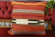 Handmade Turkish Kilim Cushion Cover 50 x 50cm with Insert | Original Anatolian Kilim | Organic Cotton Backing | TK26-C722- Rugs Direct 