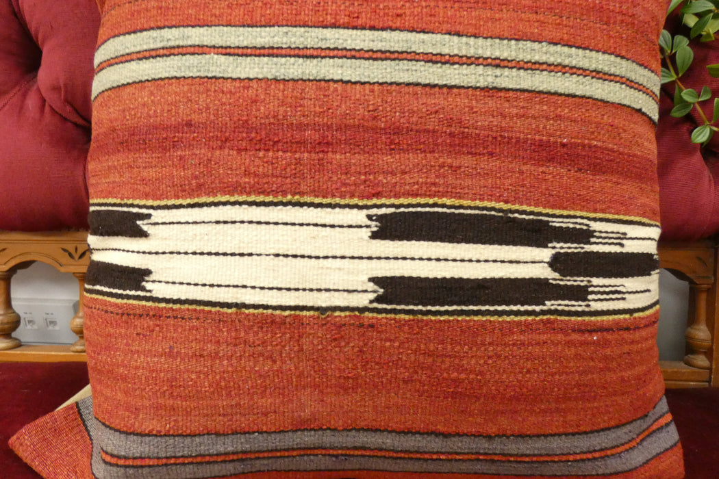 Handmade Turkish Kilim Cushion Cover 50 x 50cm with Insert | Original Anatolian Kilim | Organic Cotton Backing | TK26-C722- Rugs Direct 