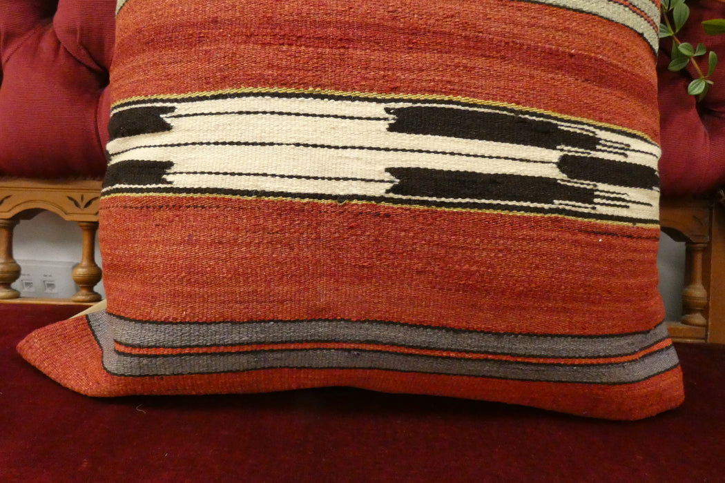 Handmade Turkish Kilim Cushion Cover 50 x 50cm with Insert | Original Anatolian Kilim | Organic Cotton Backing | TK26-C722- Rugs Direct 