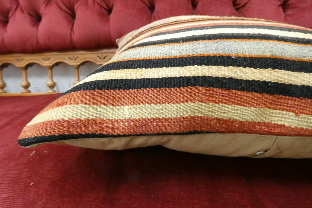 Handmade Turkish Kilim Cushion Cover 50 x 50cm with Insert | Original Anatolian Kilim | Organic Cotton Backing | TK26-C730- Rugs Direct 