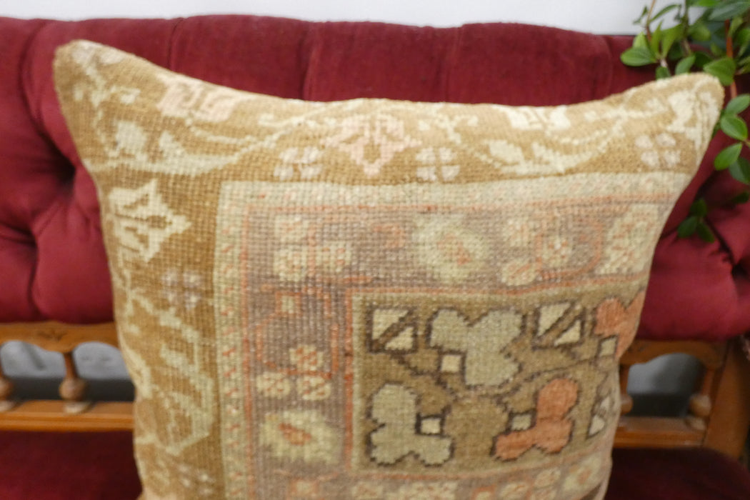 Handmade Turkish Rug Cushion Cover 50 x 50cm with Insert | Original Anatolian Rug | Organic Cotton Backing | TK26-C718- Rugs Direct 
