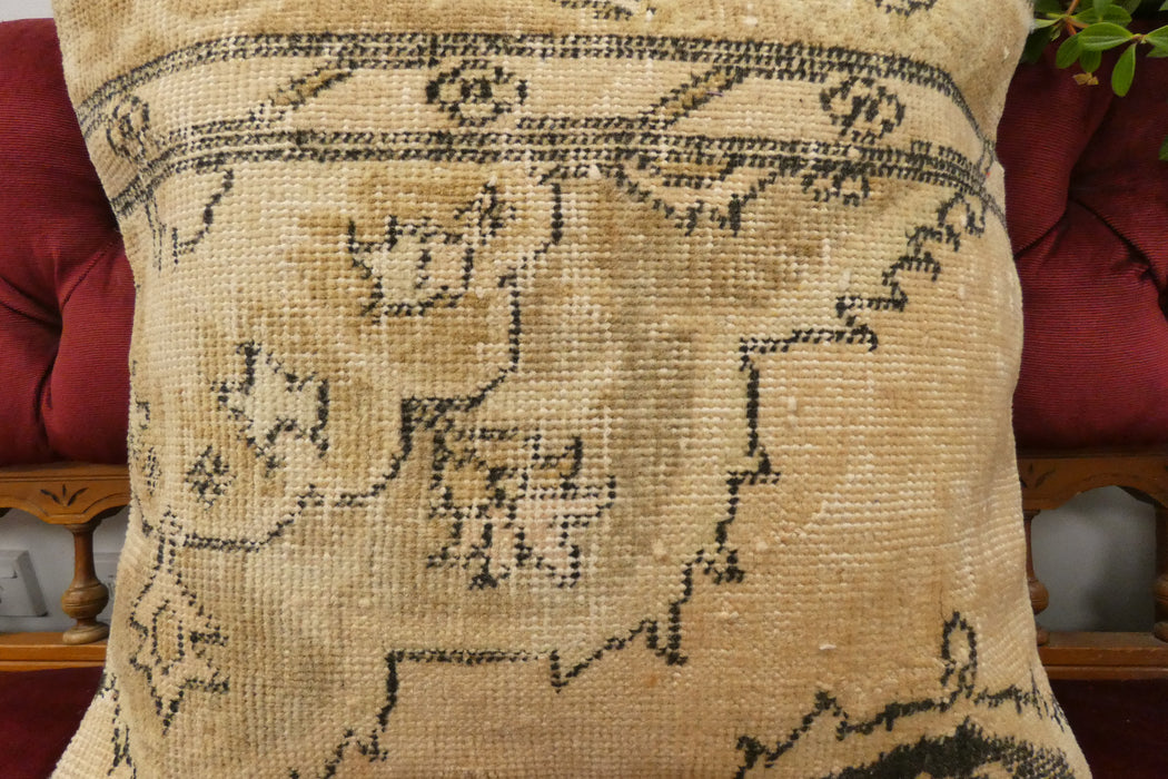 Handmade Turkish Rug Cushion Cover 50 x 50cm with Insert | Original Anatolian Rug | Organic Cotton Backing | TK26-C717- Rugs Direct 