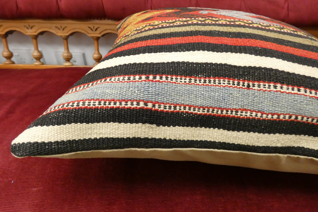 Handmade Turkish Kilim Cushion Cover 50 x 50cm with Insert | Original Anatolian Kilim | Organic Cotton Backing | TK26-C728