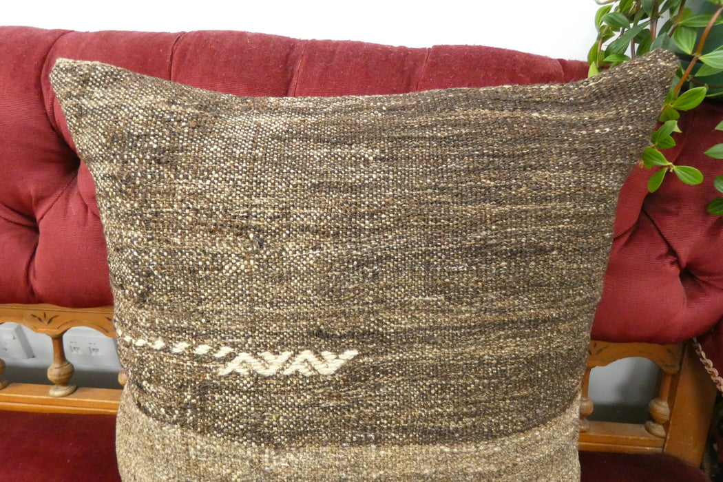 Handmade Turkish Kilim Cushion Cover 50 x 50cm with Insert | Original Anatolian Kilim | Organic Cotton Backing | TK26-C724- Rugs Direct