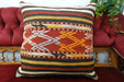 Handmade Turkish Kilim Cushion Cover 50 x 50cm with Insert | Original Anatolian Kilim | Organic Cotton Backing | TK26-C719- Rugs Direct 