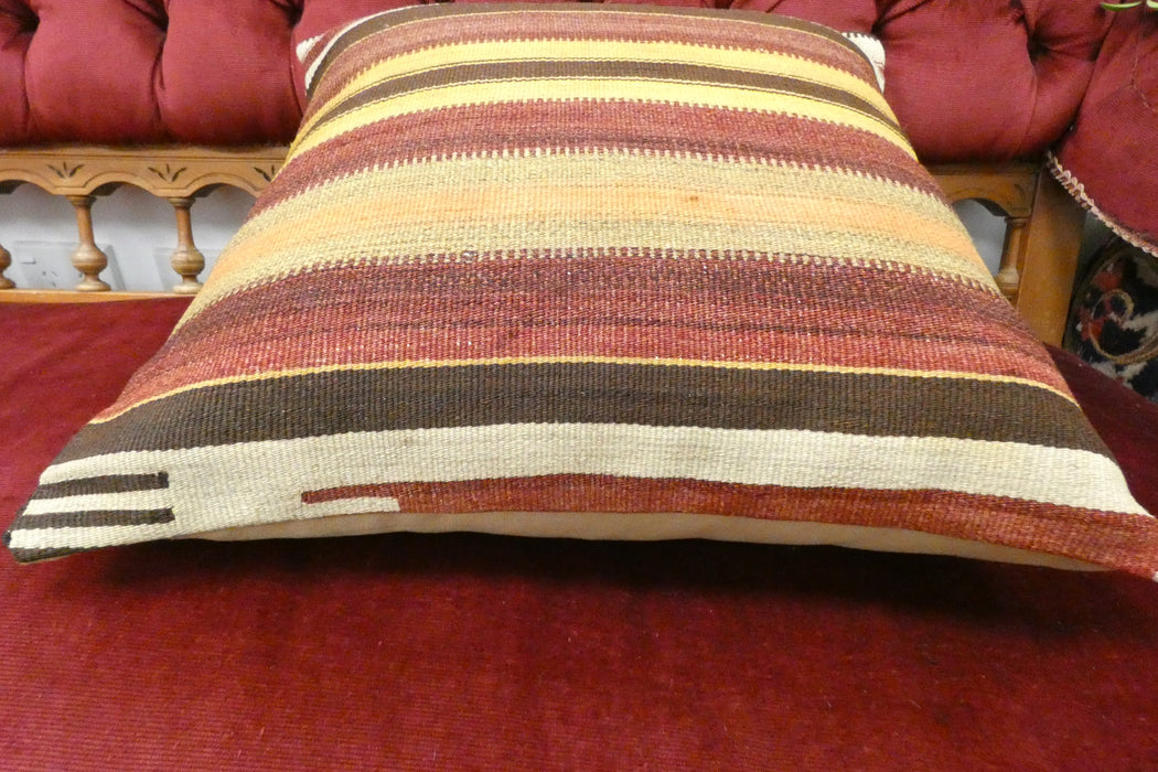 Handmade Turkish Kilim Cushion Cover 50 x 50cm with Insert | Original Anatolian Kilim | Organic Cotton Backing | TK26-C717- Rugs Direct 