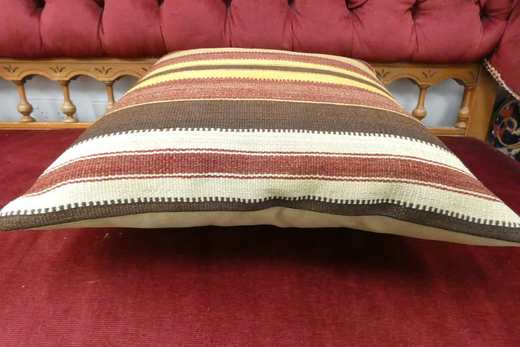 Handmade Turkish Kilim Cushion Cover 50 x 50cm with Insert | Original Anatolian Kilim | Organic Cotton Backing | TK26-C717- Rugs Direct 