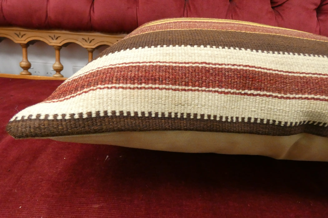 Handmade Turkish Kilim Cushion Cover 50 x 50cm with Insert | Original Anatolian Kilim | Organic Cotton Backing | TK26-C717- Rugs Direct 
