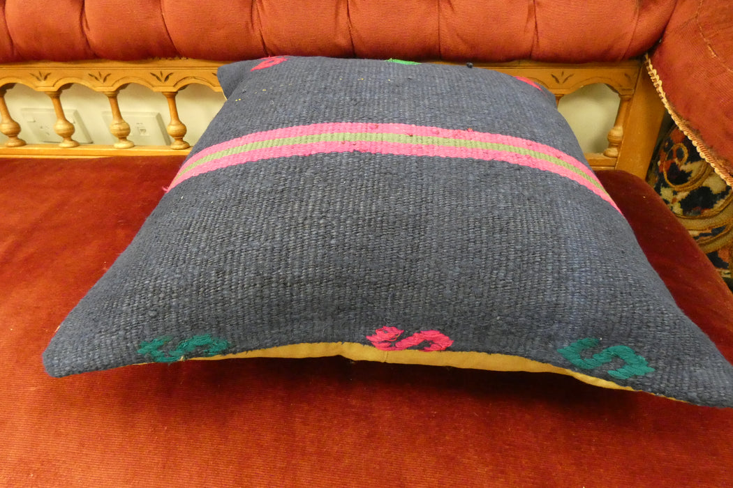 Handmade Turkish Kilim Cushion Cover 50 x 50cm with Insert | Original Anatolian Kilim | Organic Cotton Backing | TK26-C726- Rugs Direct 