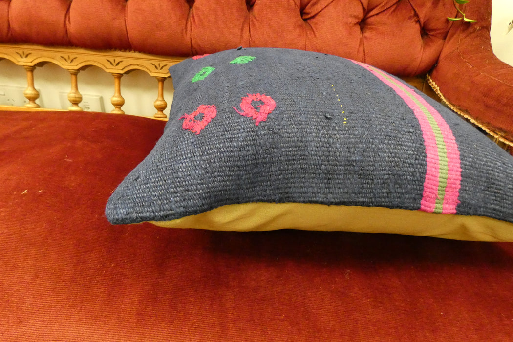 Handmade Turkish Kilim Cushion Cover 50 x 50cm with Insert | Original Anatolian Kilim | Organic Cotton Backing | TK26-C726- Rugs Direct 